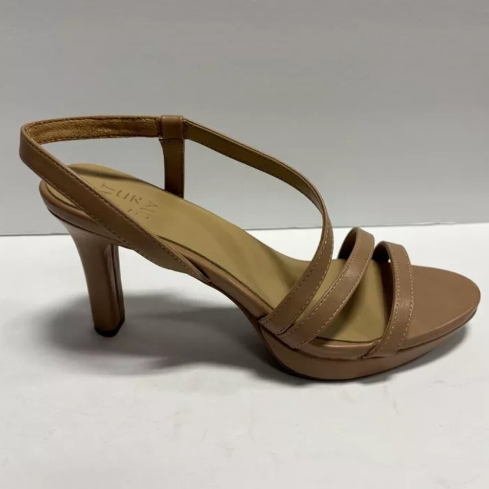 Naturalizer Women’s Brenta, Strappy Beige Sandals, Size 10 M